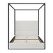 Canopy Bed With Tall Upholstered Headboard And 4 Poster Hearth and Haven