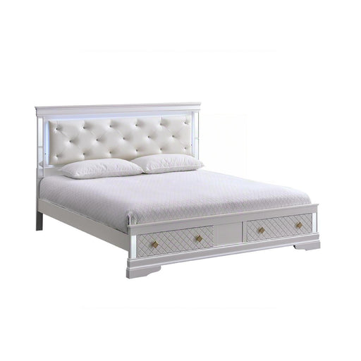 Verona - Bed With LED Accent Lighting, 2 Drawers Glory Furniture