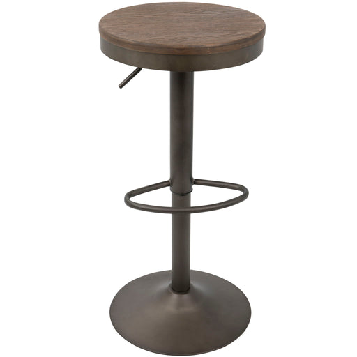 Dakota - Industrial Design Adjustable Barstool (Set of 2) Lumi Source