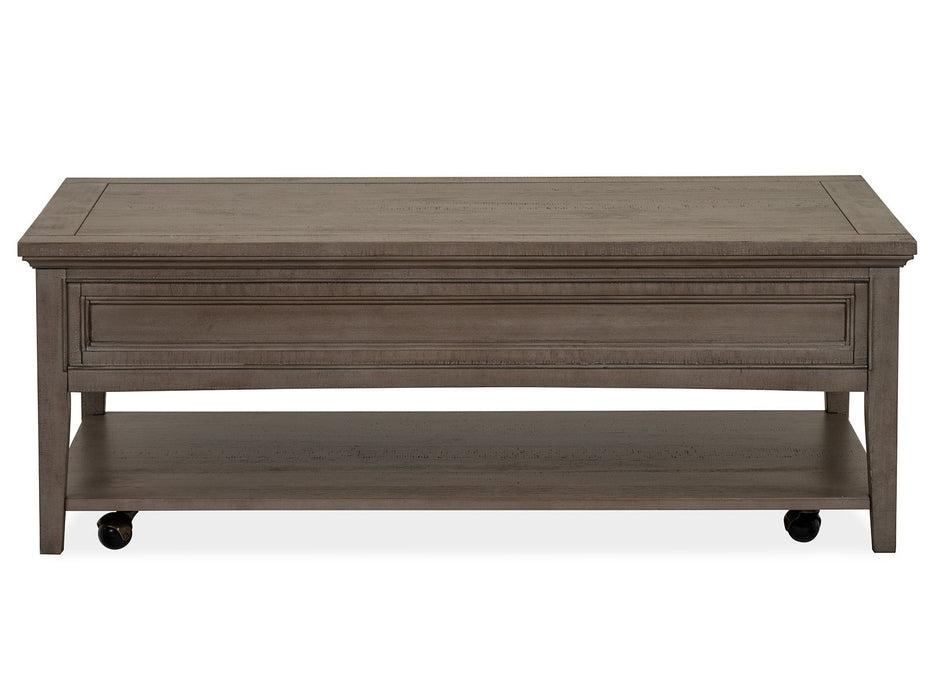 Paxton Place - Rectangular Cocktail Table With Casters - Dovetail Gray Magnussen Furniture