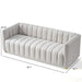Vertical Channel Tuft Sofa For Apartment Lounge - Ivory US Pride