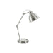 Lighting, Table Lamp, USB Port Included, Nickel Metal, Nickel Shade, Modern - Silver 8th Street