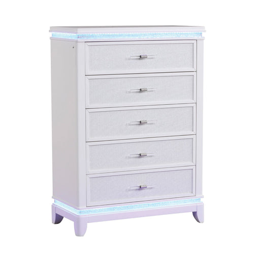 Opium - 5 Drawer Chest - White Matrix Furniture Group