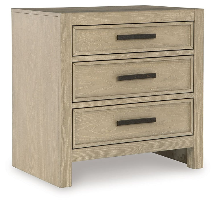 Calmoro - Three Drawer Night Stand - Gray Ashley®