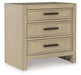 Calmoro - Three Drawer Night Stand - Gray Ashley®