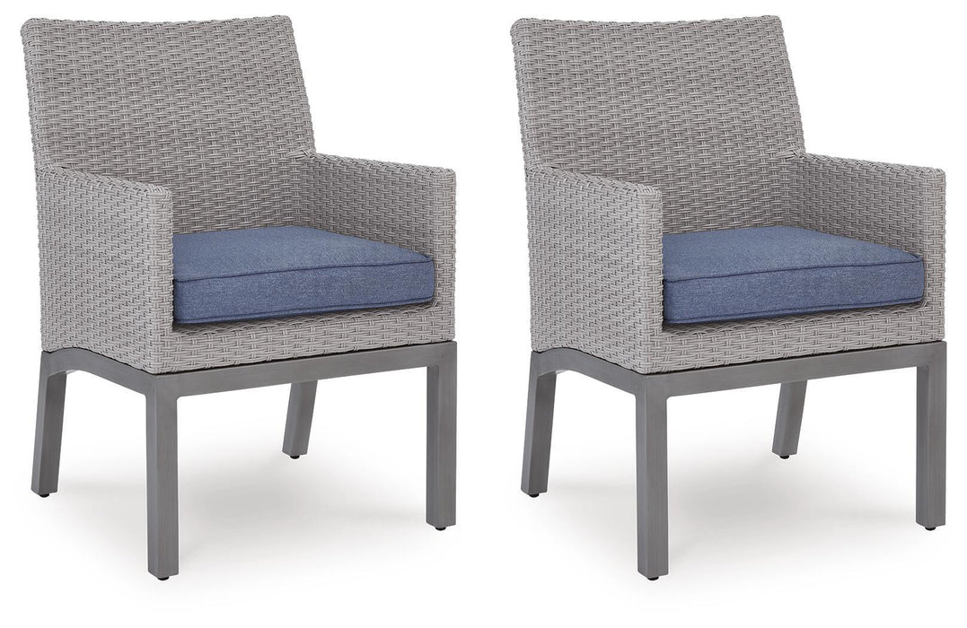 Half Moon Beach - Arm Chair With Cushion (Set of 2) - Blue / Gray Signature Design by Ashley®