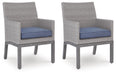 Half Moon Beach - Arm Chair With Cushion (Set of 2) - Blue / Gray Signature Design by Ashley®