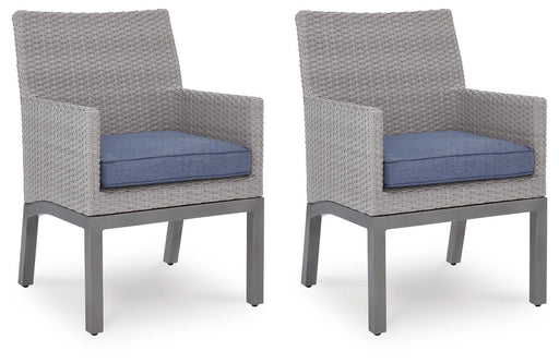 Half Moon Beach - Arm Chair With Cushion (Set of 2) - Blue / Gray Signature Design by Ashley®