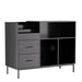 Eco-Friendly Vinyl Record Player Stand With Flip-Top Storage, Media Console With Dual Outlets And Dustproof Drawers Home Essentials