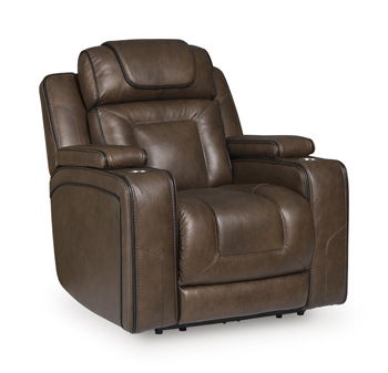 Mestrino - Power Recliner With Adjustable Headrest - Hickory Signature Design by Ashley®