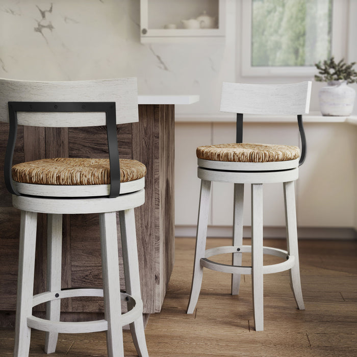 Stool With Natural Seagrass Seat Home Essentials