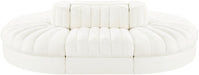 Rummi - Oval Velvet Performance Fabric Upholstered 6 Piece Modular Sectional Meridian Furniture