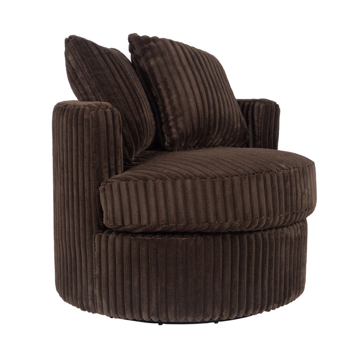 Swivel Upholstered Accent Chair For Living Room Home Essentials