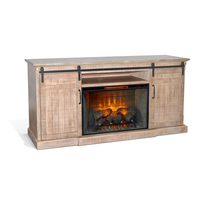 Desert Rock - TV Console with Fireplace Option - Desert Rock