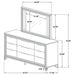 9 Drawer Dresser With LED Mirror, Touch Activated Lighting - White Furniture Max