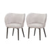 Dining Chair With Curved Padded Back (Set of 2) - Gray Home Essentials