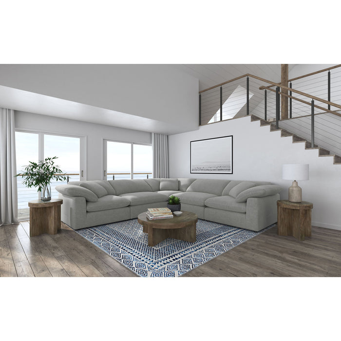 Segoura - 5 Piece Upholstered Modular Sectional With Reclined Back Pillows - Gray Furniture Max