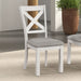 Dining Chairs With Cross Back, Cushion Seat (Set of 2) - White Home Essentials