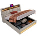 Platform Bed With Hydraulic Storage, LED Lighting & Charging Station Artistry At Home