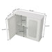 Louvered Double Door Wall Mounted Bathroom Cabinet - White Home Essentials