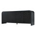 Curved Edge TV Stand With Large Cabinets Hearth and Haven