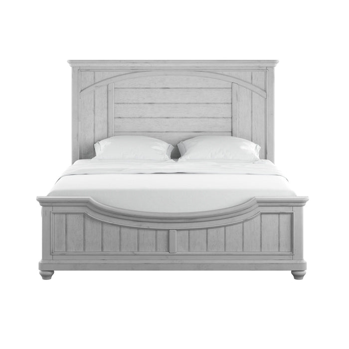 Queen Panel Bed - Gray - Wood Emerald Home