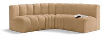 Arc - Velvet 4 Piece Corner Modular Sofa Meridian Furniture