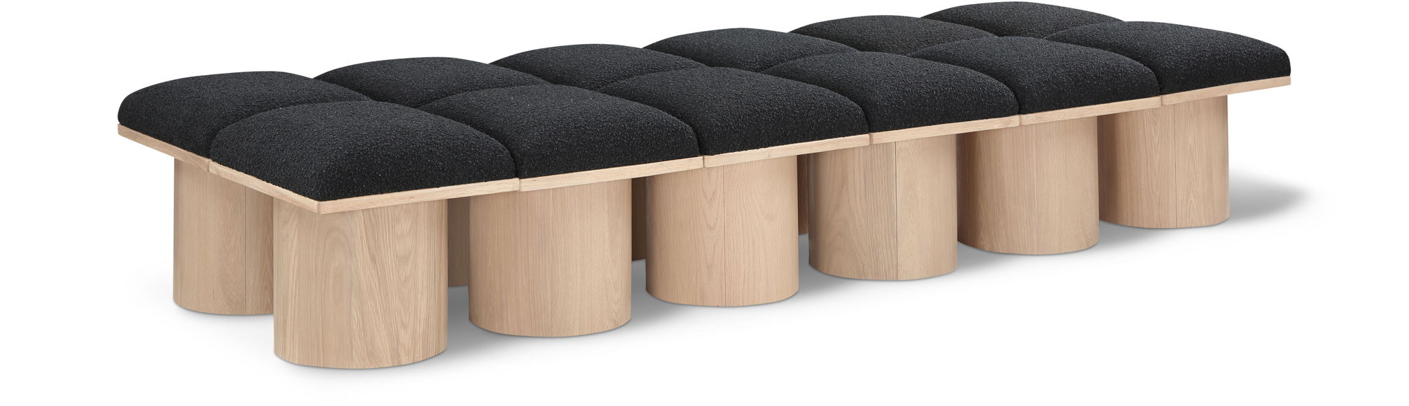 Pavilion - 12 Piece Modular Bench With Natural Base Meridian Furniture