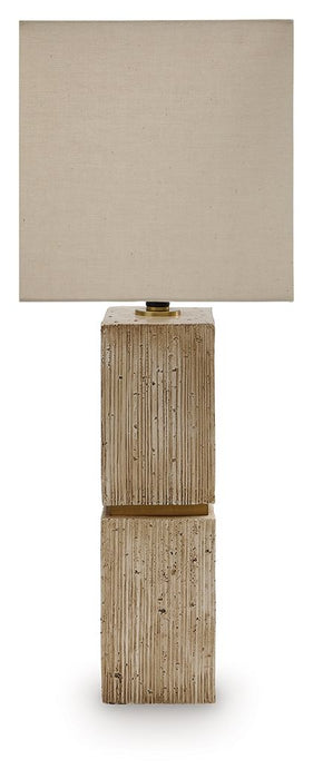 Laddner - Poly Table Lamp - Beige Signature Design by Ashley®