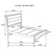 Twin Panel Bed With Tapered Legs - Gray Furniture Max