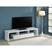Lance - 2 Drawer TV Stand With Shelves - Gloss White Furniture Max