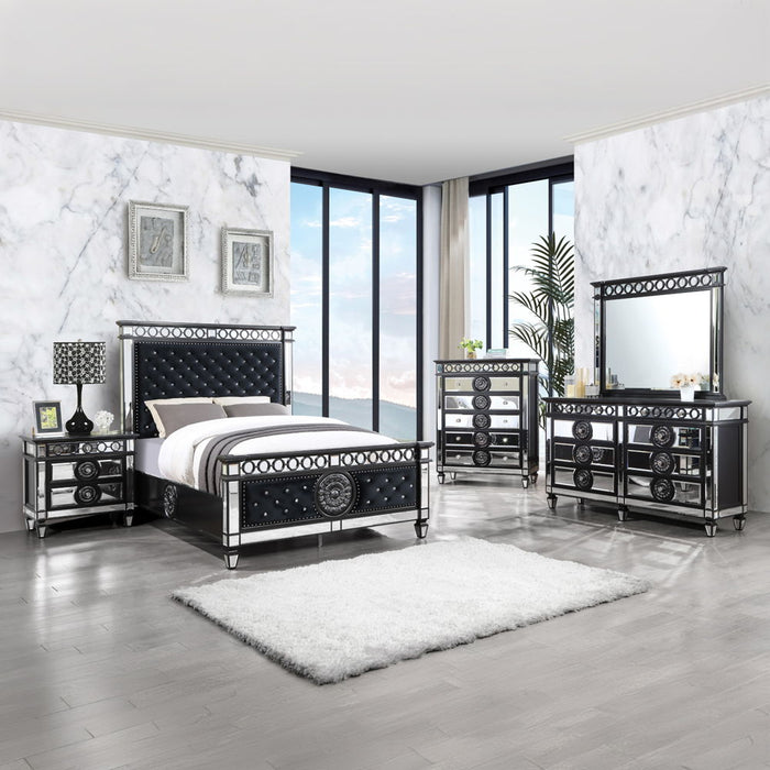 Varian II - Chest - Mirrored, Black & Sliver ACME