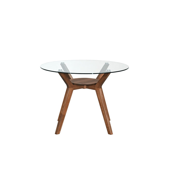 Oscar - Dining Table Base For Glass Top Table - Walnut