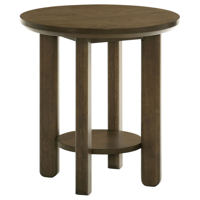 Crispin - Round Table With Lower Shelf Furniture Max