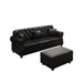 Upholstered Sofa With Nailhead Trim, Rolled Armrests With Ottoman Home Essentials