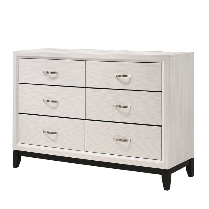 Contemporary 6 Drawer Dresser With Handles