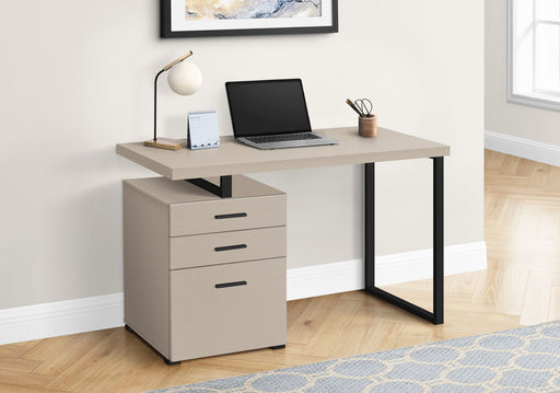 Computer Desk For Home Office, Laptop, Left Right Set Up, Storage Drawers - Beige 8th Street
