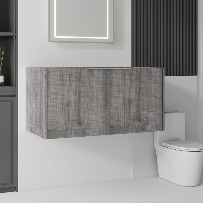 Floating Bathroom Vanity Cabinet With Soft Close Double Doors, Spacious Interior Storage, Wall Mounted, Cabinet Only Home Essentials