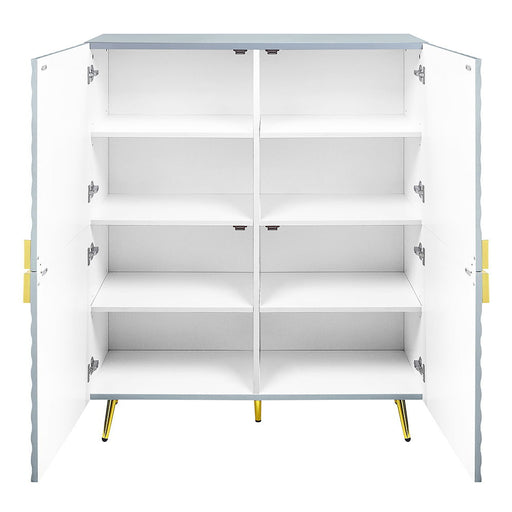 Gaines - Accent Cabinet - Gray High Gloss ACME