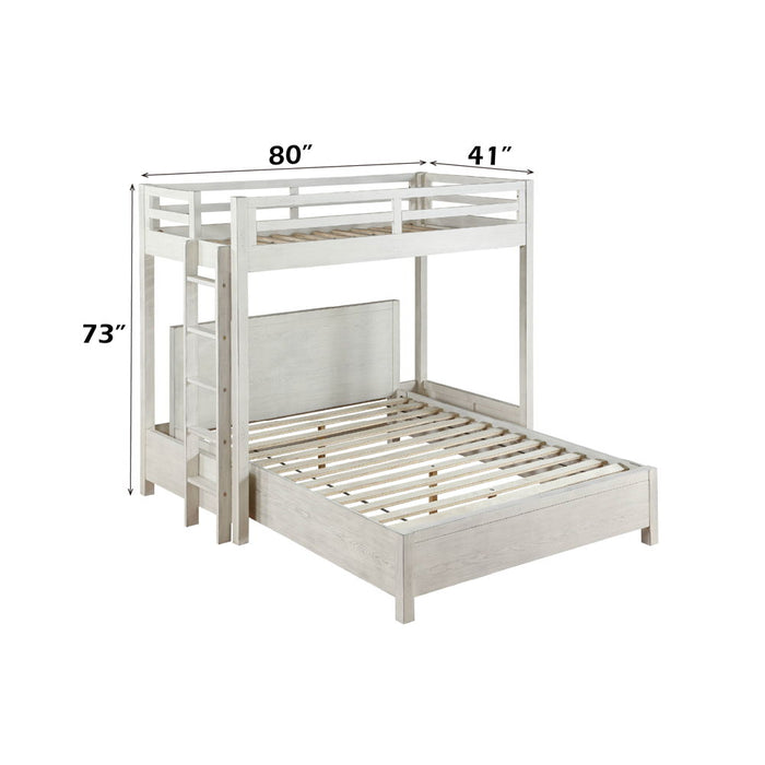 Celerina - Twin Loft Bed - Weathered White