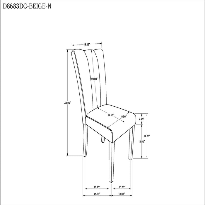 Stone - Dining Chair (Set of 2) - Beige
