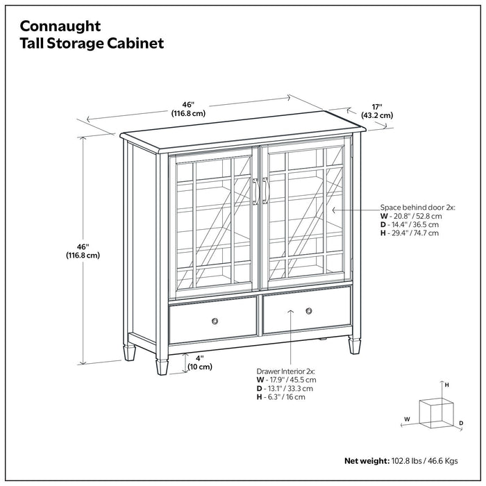 Connaught - Tall Storage Cabinet Simpli-Home