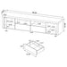 Garner - 2 Door Stand With Drawers Media Console - Gloss White Furniture Max