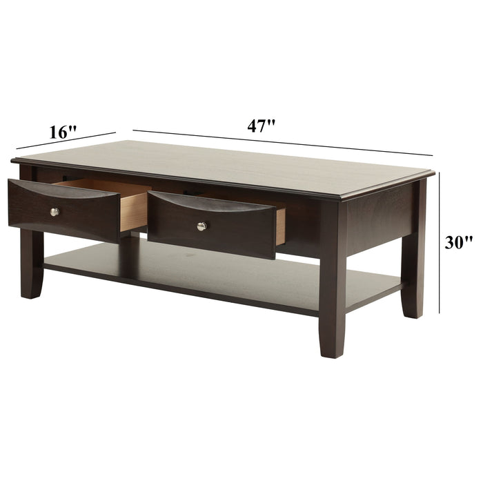 Simple Style Table With Shelf Home Essentials