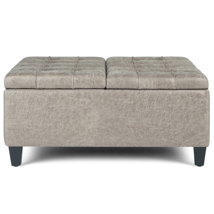 Harrison - Upholstered Coffee Table Storage Ottoman Simpli-Home