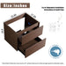 Bathroom Vanity With Basin Wall Hang Storage - Brown / Brown / White Home Essentials
