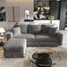 Deep Seat Convertible Sofa With Soft Pillows And Ottomans Home Essentials