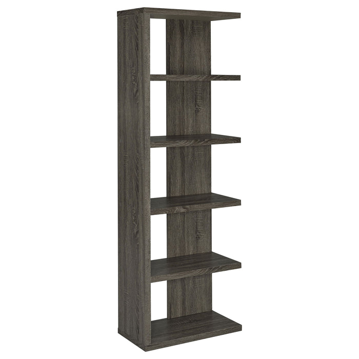 5 Shelf Bookcase - Gray Furniture Max