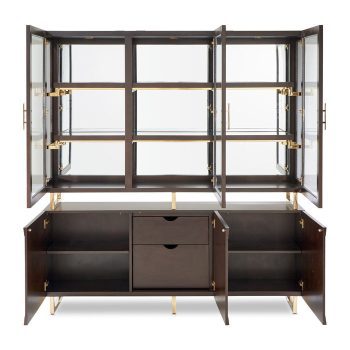 Belmont Place - China Cabinet - Espresso Michael Amini