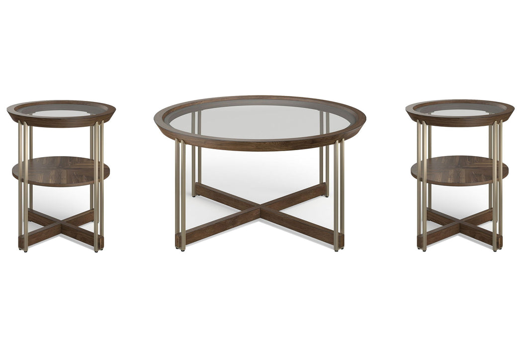 Elora - Round Cocktail Table Set Magnussen Furniture